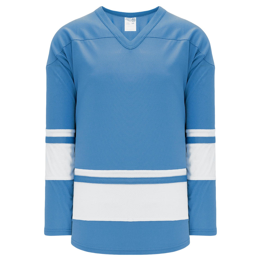 H6400-227 Sky/White League Style Blank Hockey Jerseys