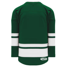 H6400-260 Dark Green/White League Style Blank Hockey Jerseys