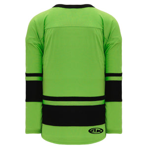 H6400-269 Lime Green/Black League Style Blank Hockey Jerseys