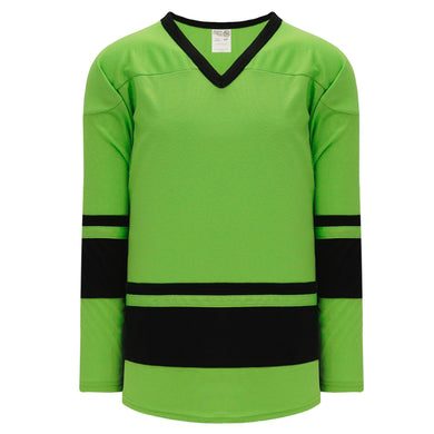 H6400-269 Lime Green/Black League Style Blank Hockey Jerseys
