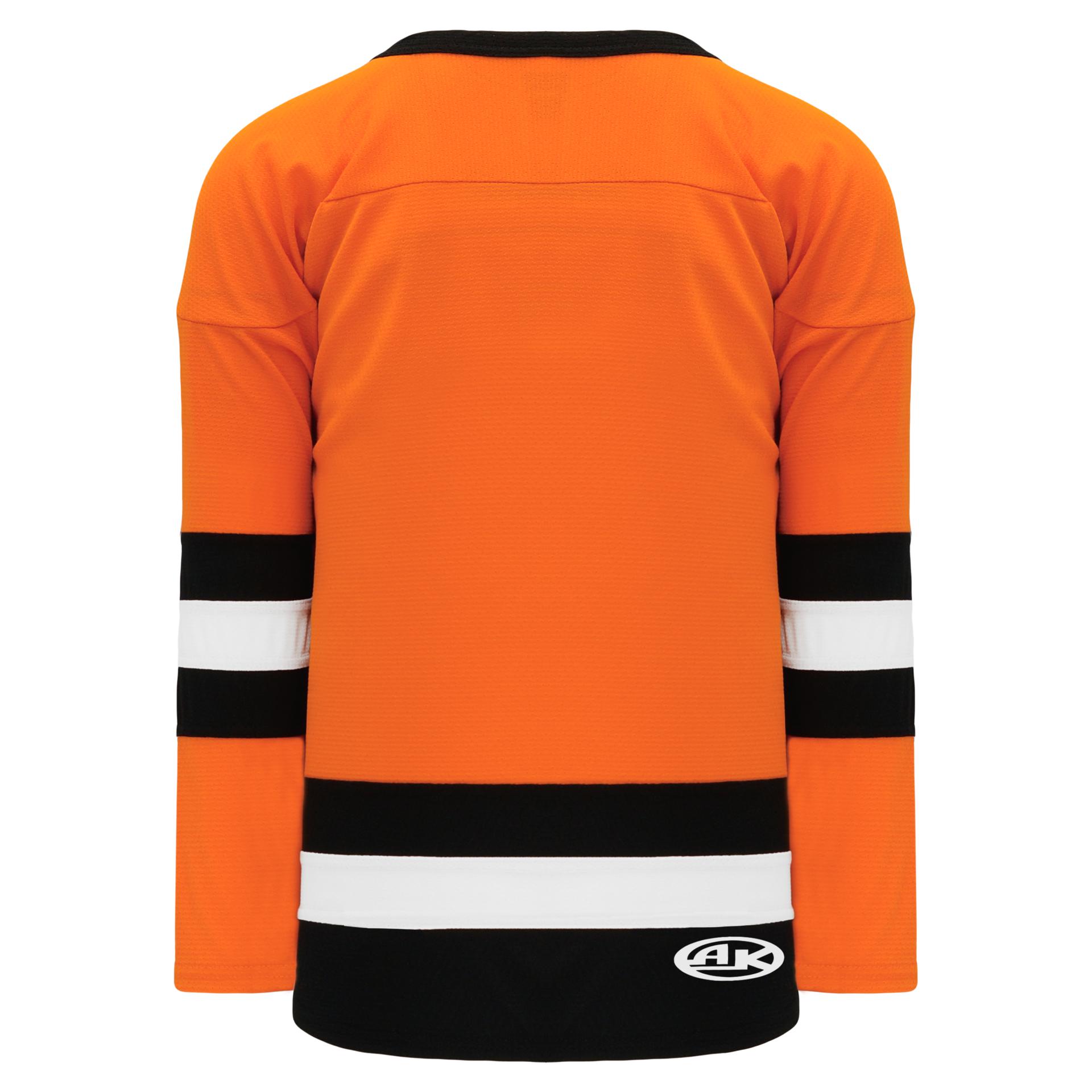 Custom Sky Blue Orange-White Hockey Jersey Men's Size:2XL