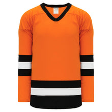 H6500-330 Orange/Black/White League Style Blank Hockey Jerseys
