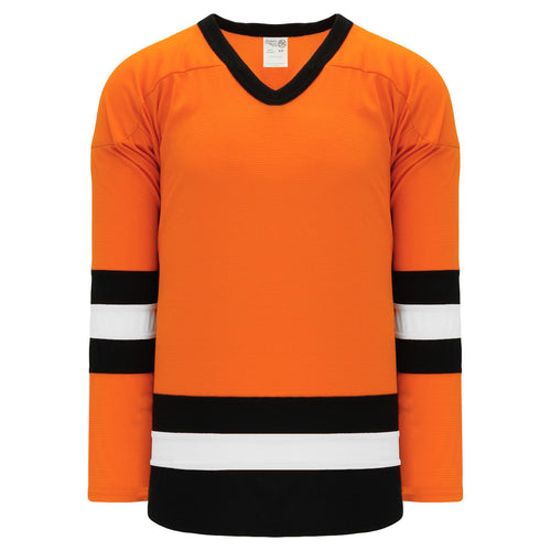 H6500-330 Orange/Black/White League Style Blank Hockey Jerseys