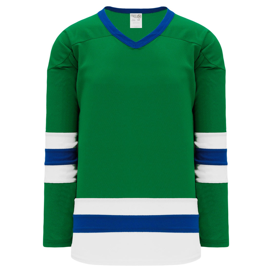 H6500-347 Kelly/White/Royal League Style Blank Hockey Jerseys