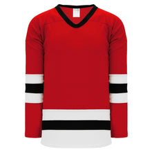 H6500-414 Red/White/Black League Style Blank Hockey Jerseys