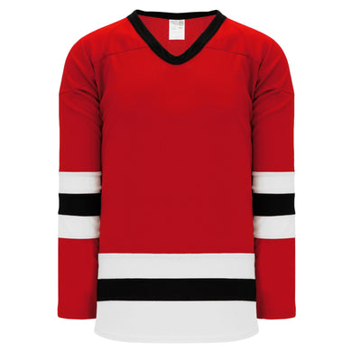 Cheap Custom Red White-Black Hockey Jersey Free Shipping