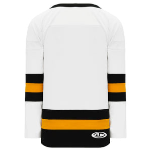 H6500-436 White/Black/Gold League Style Blank Hockey Jerseys