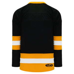 H6500-437 Black/Gold/White League Style Blank Hockey Jerseys