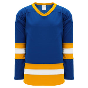 H6500-447 Royal/Gold/White League Style Blank Hockey Jerseys