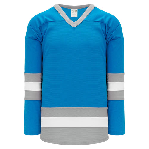 H6500-459 Pro Blue/Grey/White League Style Blank Hockey Jerseys