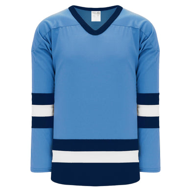H6500-475 Sky/Navy/White League Style Blank Hockey Jerseys