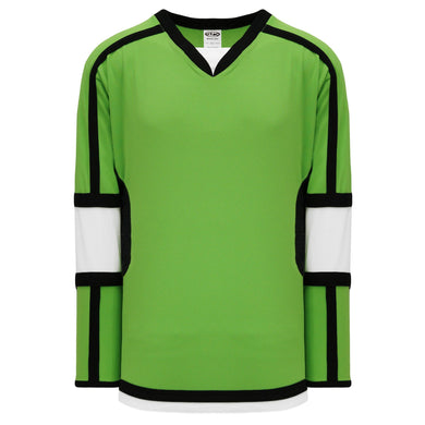 H7000-107 Lime Green/White/Black League Style Blank Hockey Jerseys