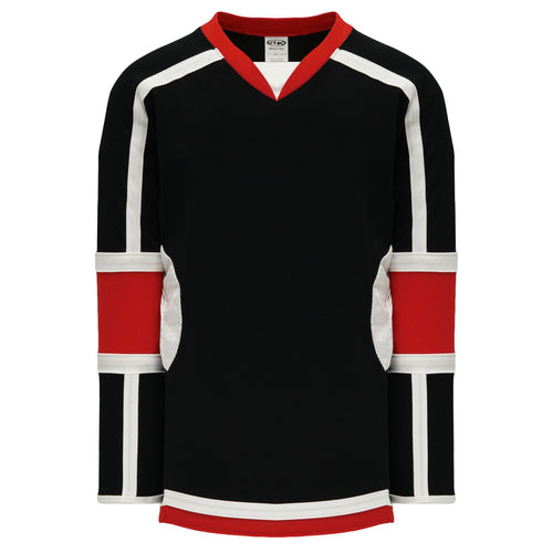 H7000-348 Black/Red/White League Style Blank Hockey Jerseys