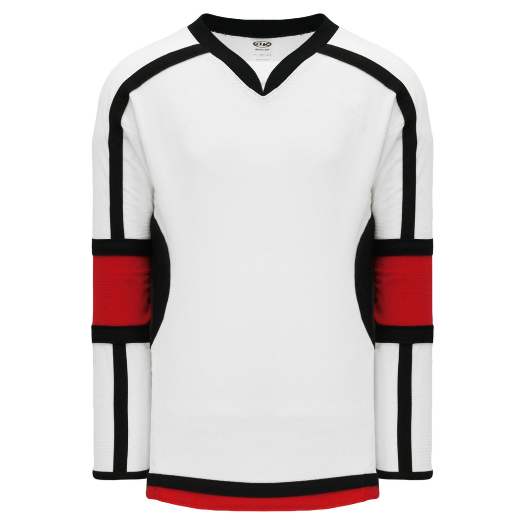 H7000-415 White/Red/Black League Style Blank Hockey Jerseys