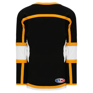 H7000-437 Black/White/Gold League Style Blank Hockey Jerseys