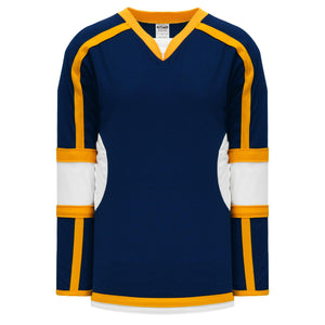 H7000-460 Navy/White/Gold League Style Blank Hockey Jerseys