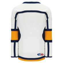 H7000-461 White/Gold/Navy League Style Blank Hockey Jerseys