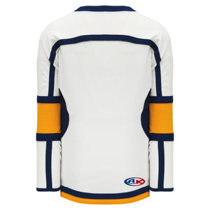 H7000-461 White/Gold/Navy League Style Blank Hockey Jerseys