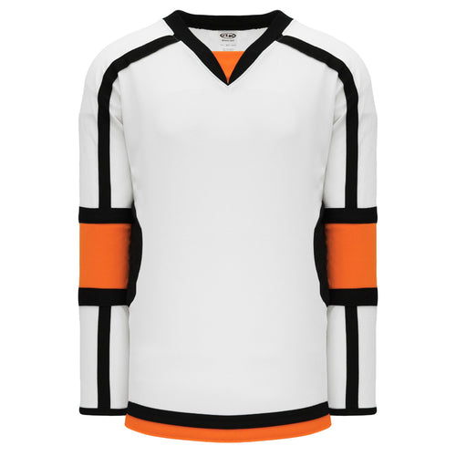 H7000-833 White/Orange/Black League Style Blank Hockey Jerseys