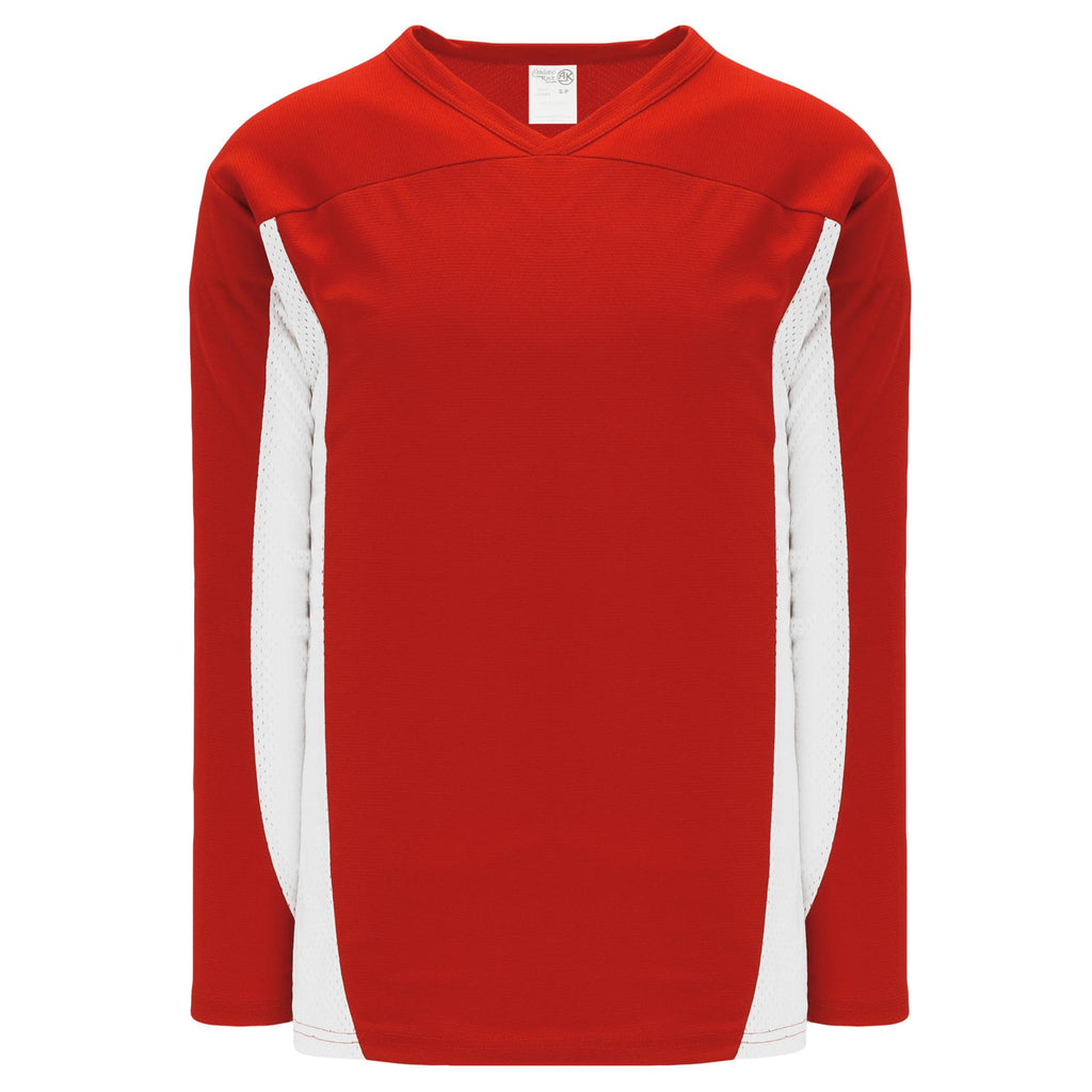 H7100-208 Red/White League Style Blank Hockey Jerseys