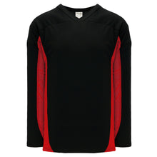 H7100-249 Black/Red League Style Blank Hockey Jerseys