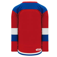 H7400-344 Red/Royal/White League Style Blank Hockey Jerseys