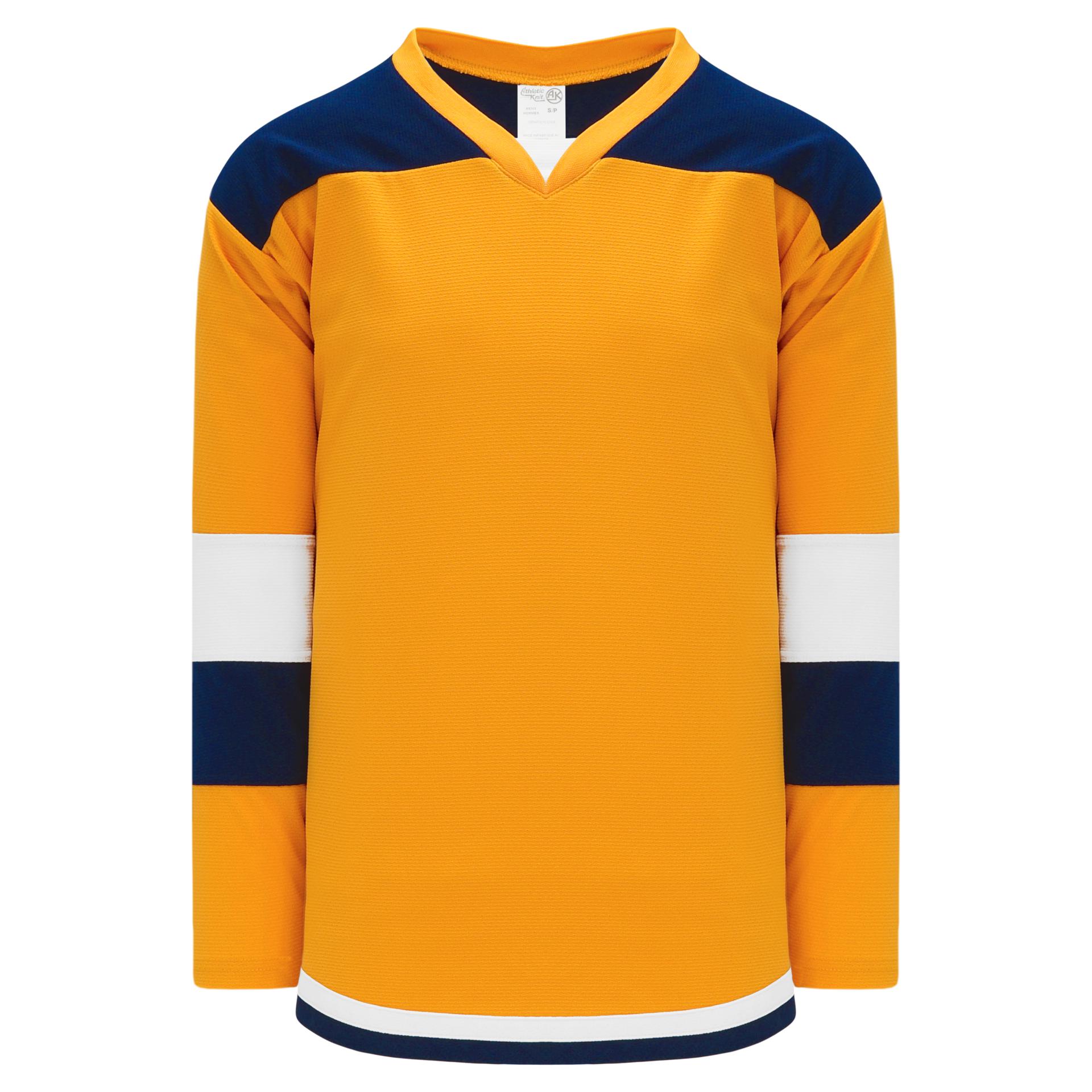 Light Blue/Gold/White Sublimated Custom Ice Hockey Jerseys | YoungSpeeds