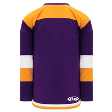 H7400-441 Purple/Gold/White League Style Blank Hockey Jerseys