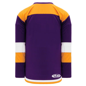 H7400-441 Purple/Gold/White League Style Blank Hockey Jerseys