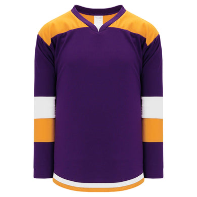 H7400-441 Purple/Gold/White League Style Blank Hockey Jerseys