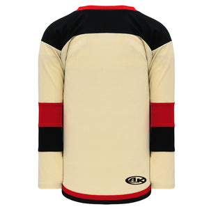 H7400-546 Sand/Black/Red League Style Blank Hockey Jerseys