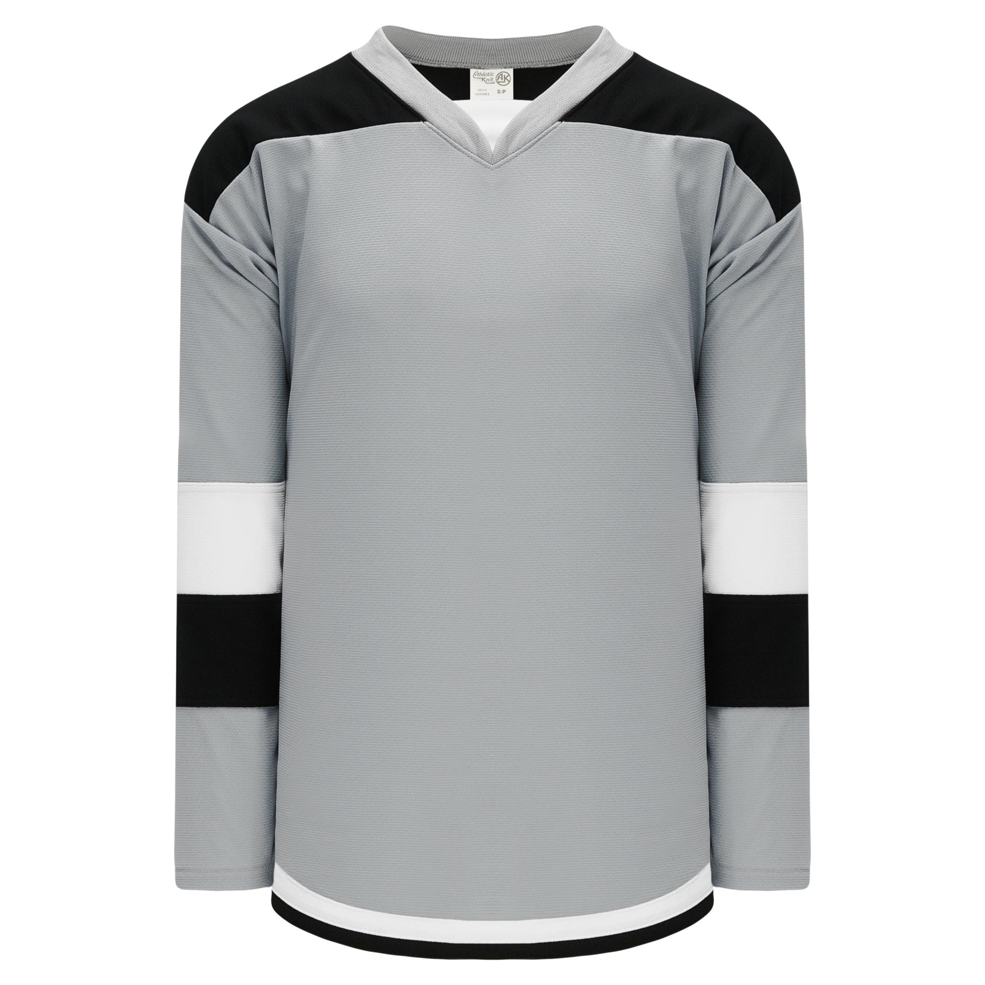 H7400-973 Grey/Black/White Blank League Jerseys