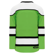 H7500-107 Lime Green/White/Black League Style Blank Hockey Jerseys