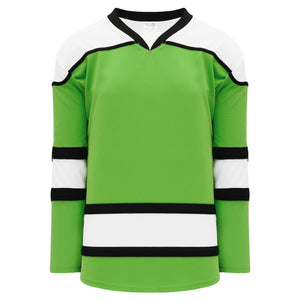 H7500-107 Lime Green/White/Black League Style Blank Hockey Jerseys
