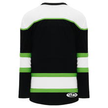 H7500-247 Black/White/Lime Green League Style Blank Hockey Jerseys