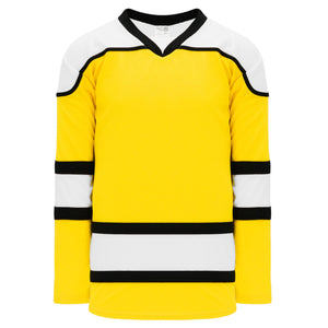 H7500-256 Maize/White/Black League Style Blank Hockey Jerseys