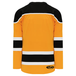 H7500-329 Gold/Black/White League Style Blank Hockey Jerseys