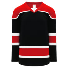 H7500-348 Black/Red/White League Style Blank Hockey Jerseys