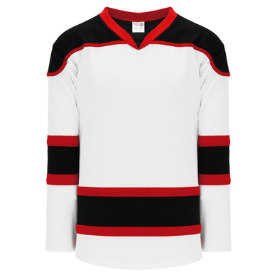 H7500-415 White/Black/Red League Style Blank Hockey Jerseys