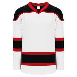 H7500-415 White/Black/Red League Style Blank Hockey Jerseys