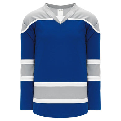 H7500-446 Royal/Grey/White League Style Blank Hockey Jerseys