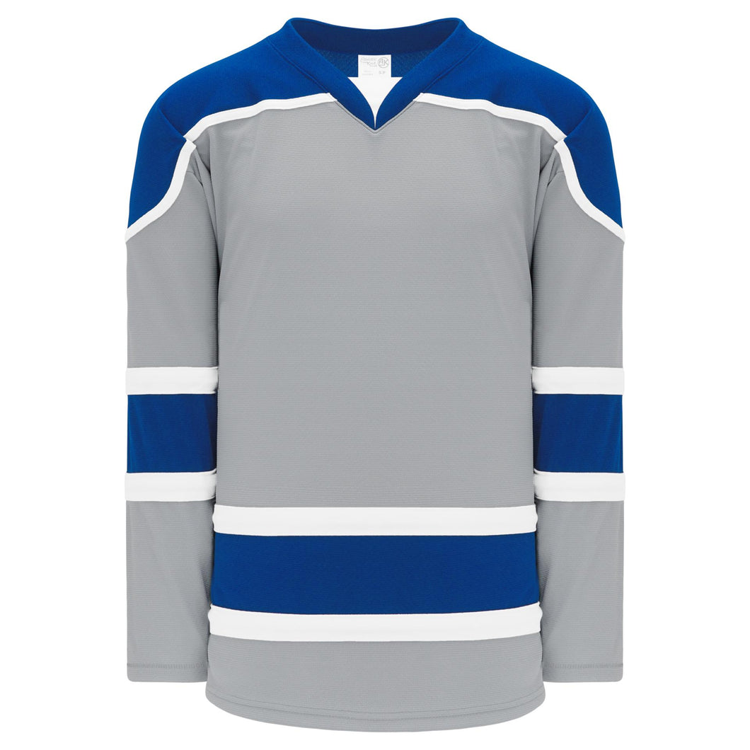 H7500-450 Grey/Royal/White League Style Blank Hockey Jerseys