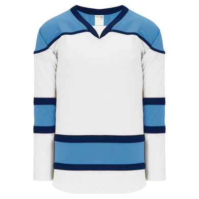 H7400-468 Pro Blue/Navy/White League Style Blank Hockey Jerseys Adult Large