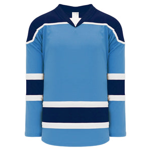 H7500-475 Sky/Navy/White League Style Blank Hockey Jerseys