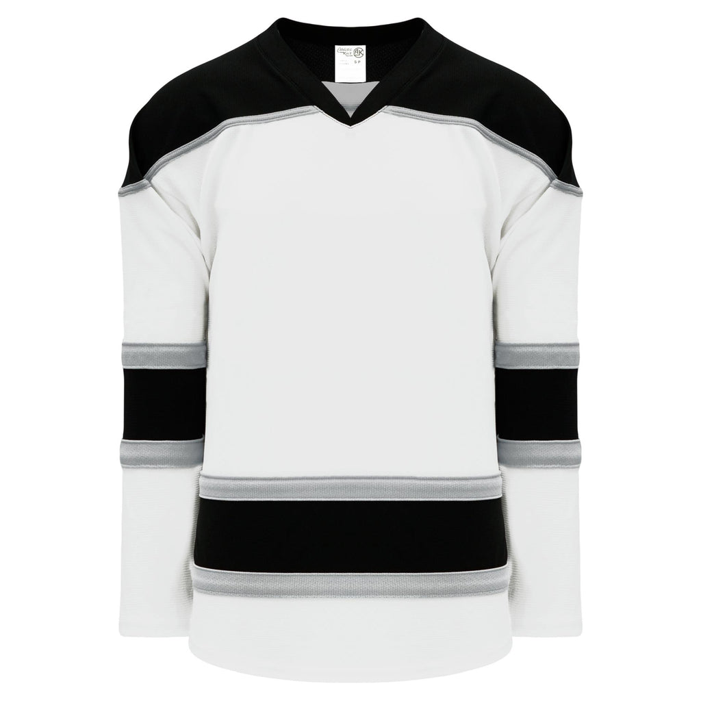 H7500-627 White/Black/Grey League Style Blank Hockey Jerseys