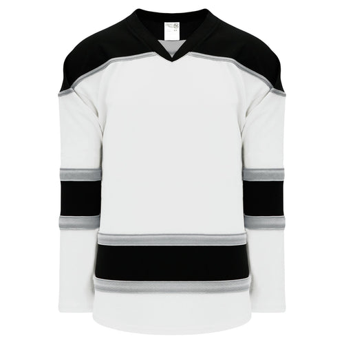 H7500-627 White/Black/Grey League Style Blank Hockey Jerseys