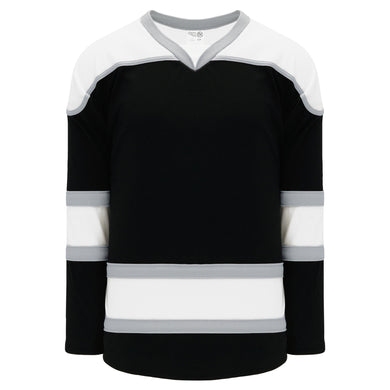 H7500-918 Black/White/Grey League Style Blank Hockey Jerseys