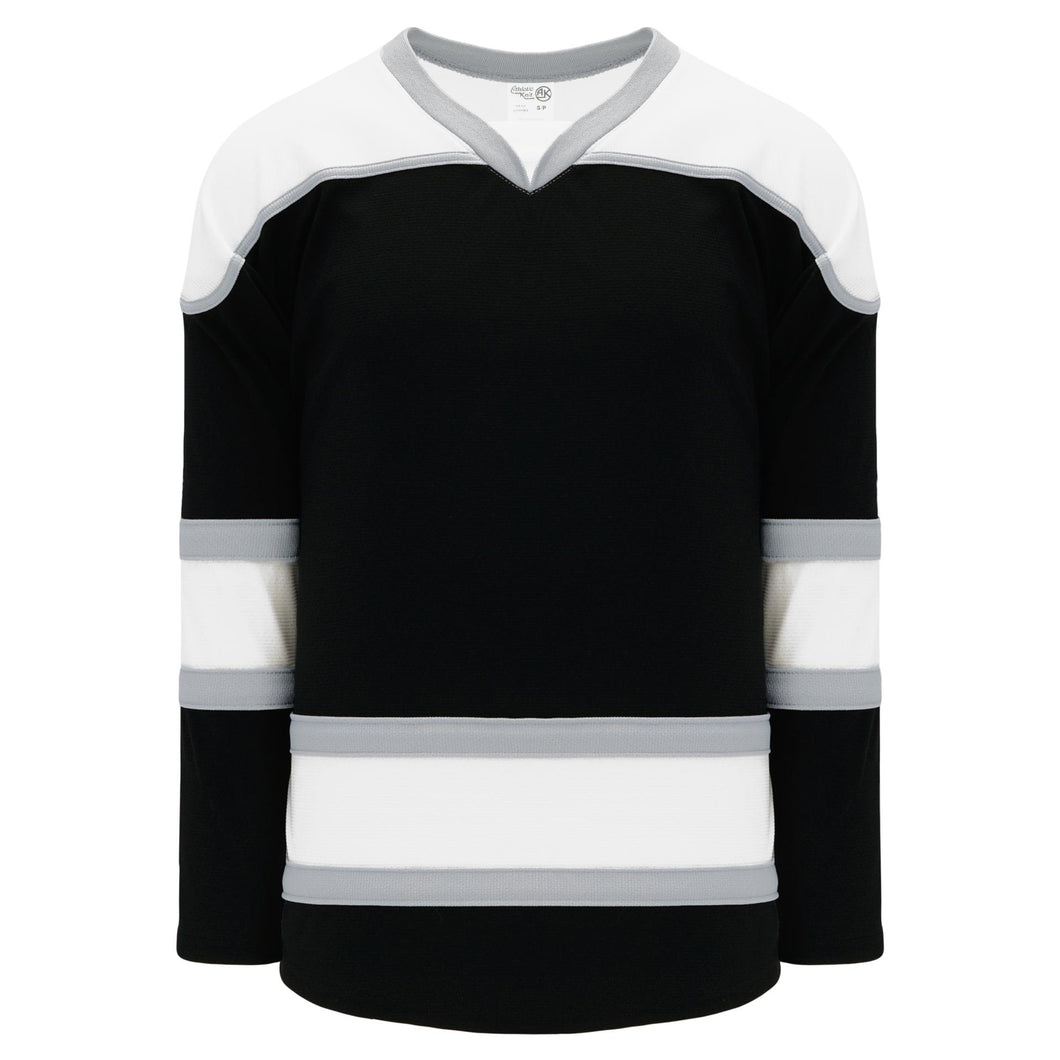 H7500-918 Black/White/Grey League Style Blank Hockey Jerseys