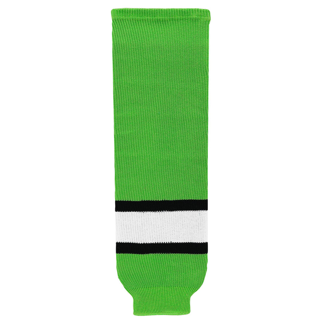 HS630-107 Lime/Black/White Hockey Socks