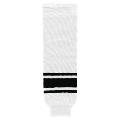 HS630-222 White/Black Hockey Socks